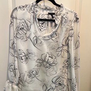 WHBM Long Sleeve Floral Print ~ NEW